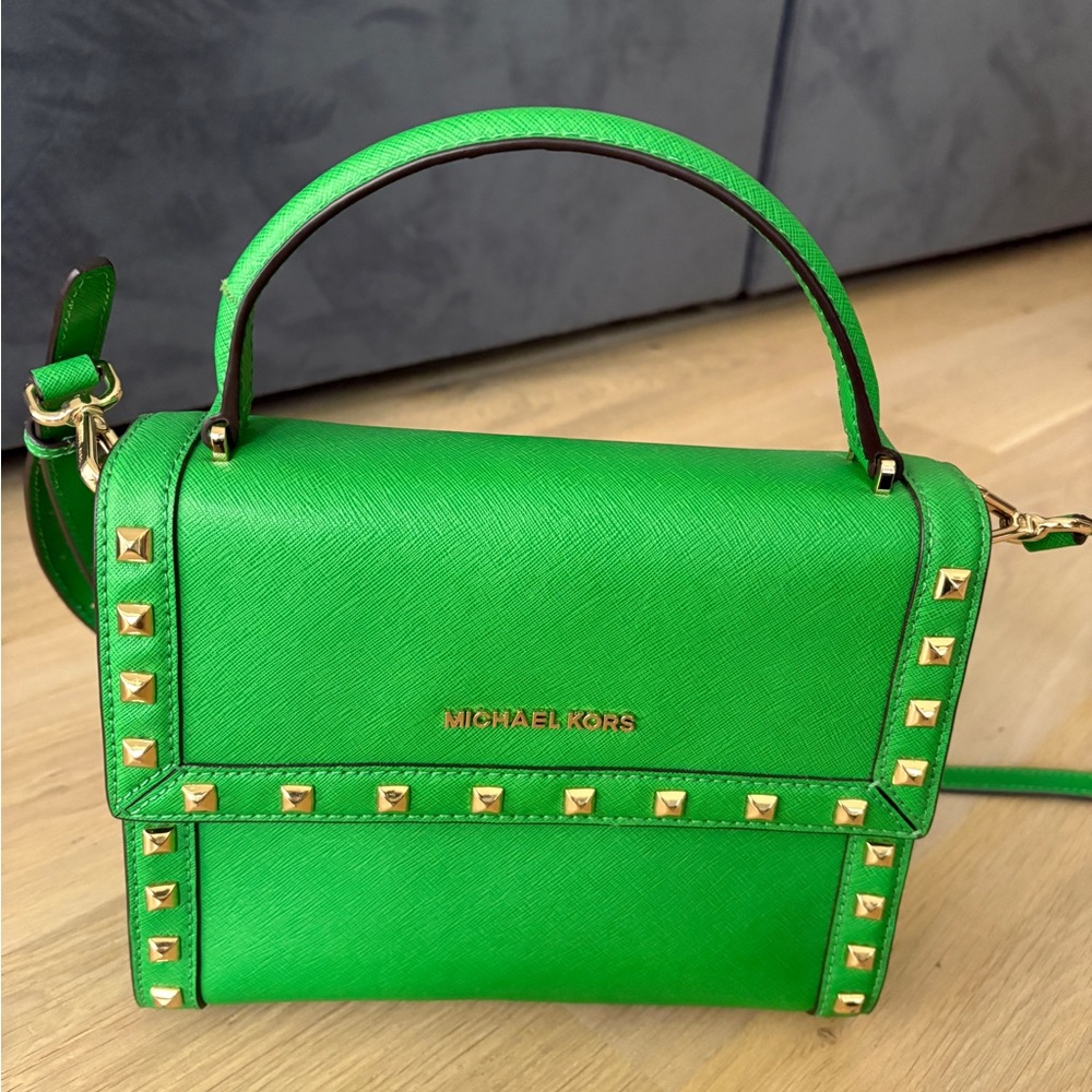 Michael Kors Green Studded Handbag